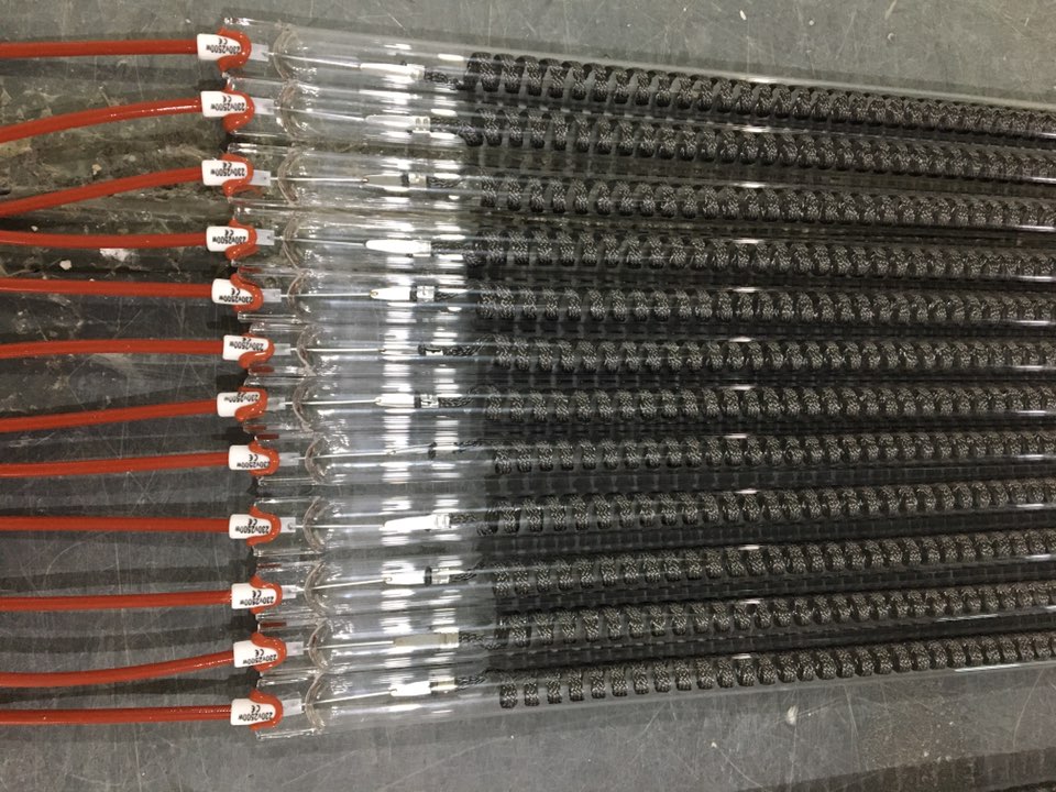 220v 1000w Clear IR Carbon Fiber Heating Lamp for Laminating Machine