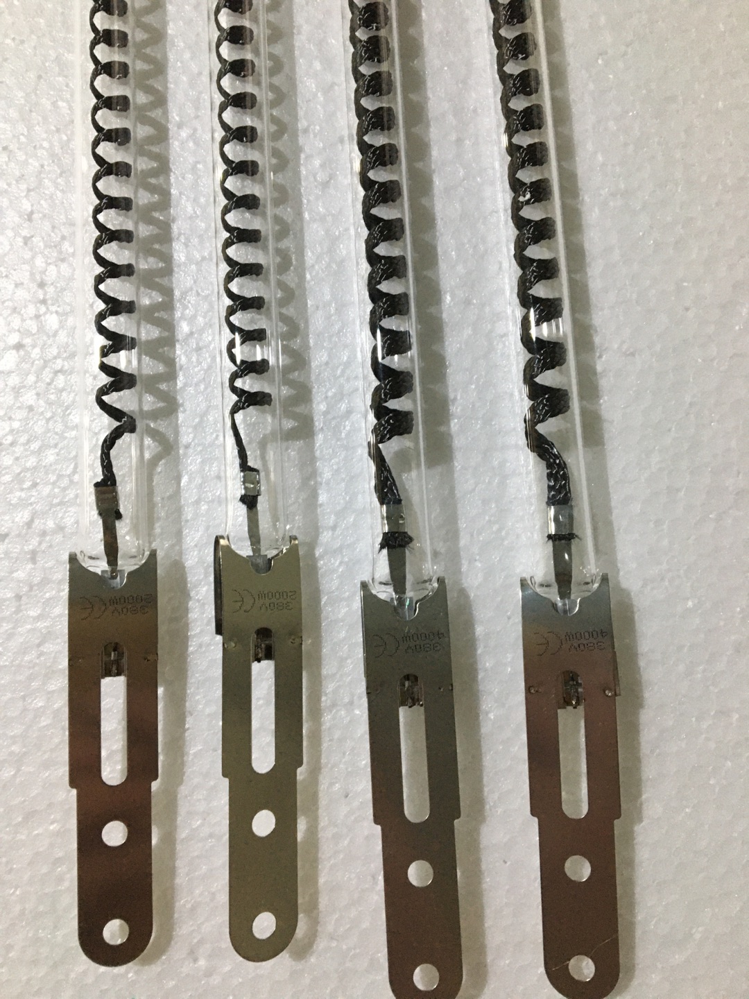 220v 1000w Clear IR Carbon Fiber Heating Lamp for Laminating Machine